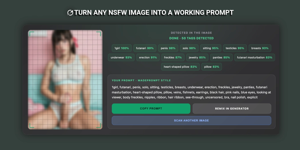 Image to Prompt NSFW - image